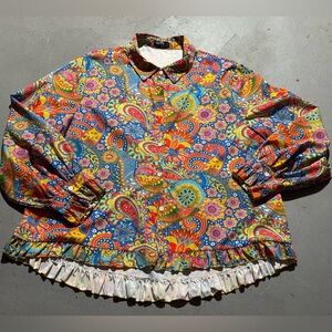 Vibrant Paisley Button Down Shirt